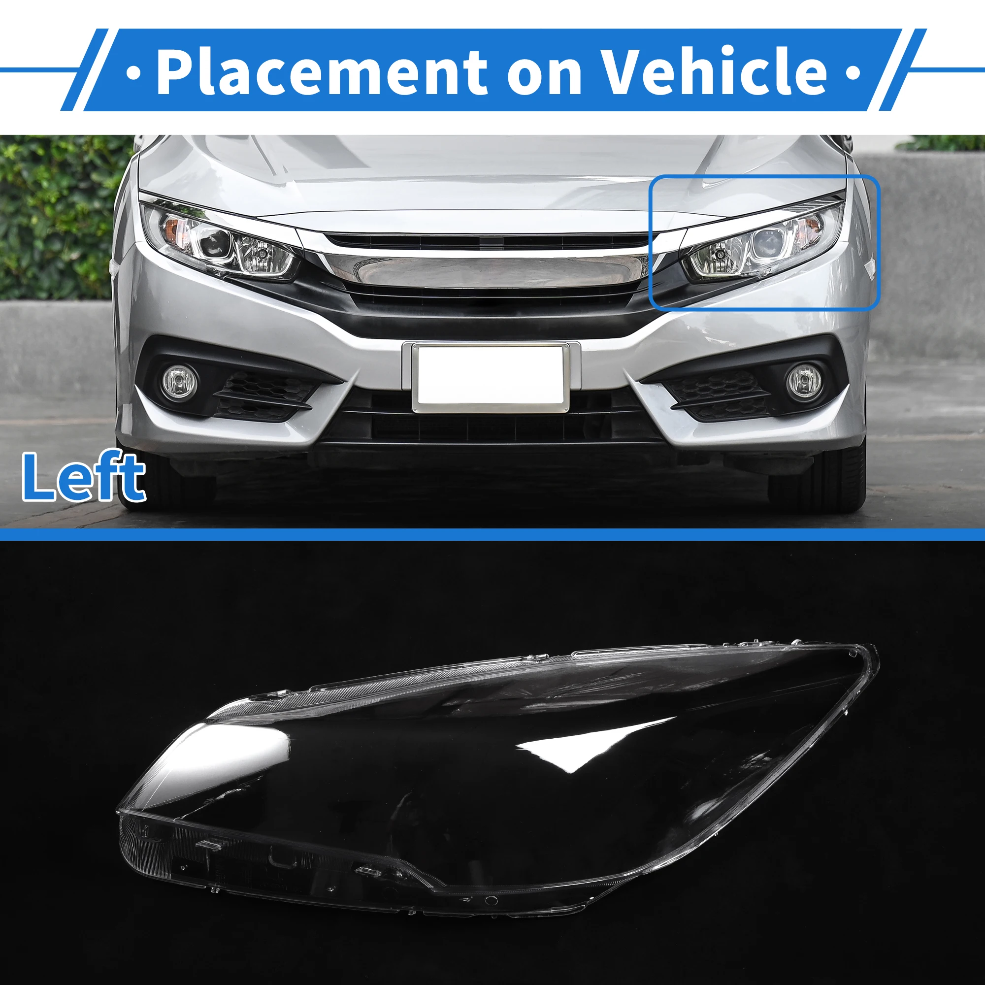 UXCELL Tulipa transparente de faro para Ford Escape 2013-2016 - imagen 3