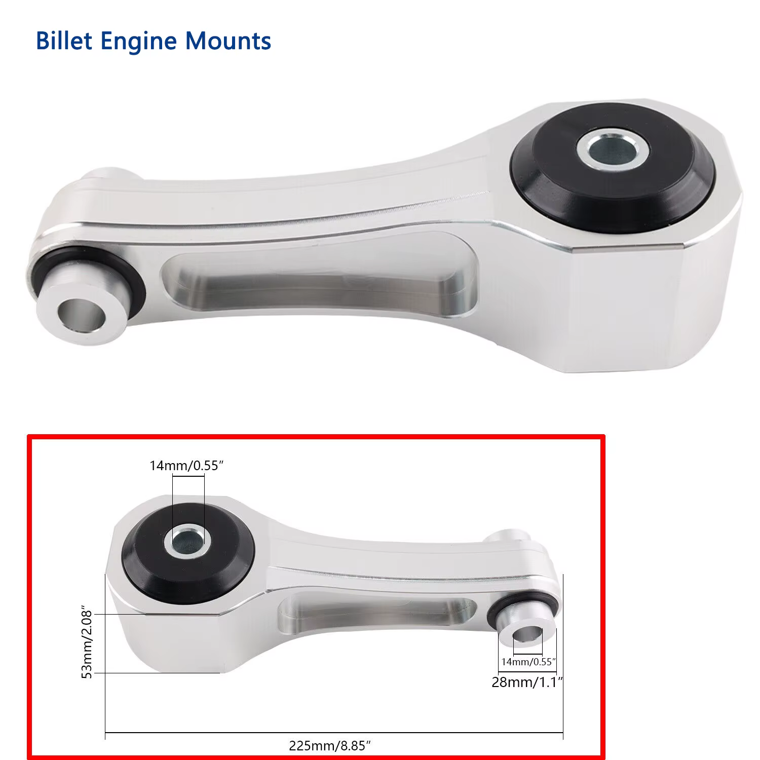 Soporte de motor trasero en aluminio FCRR70A – Honda Civic 2016-2021 - imagen 5