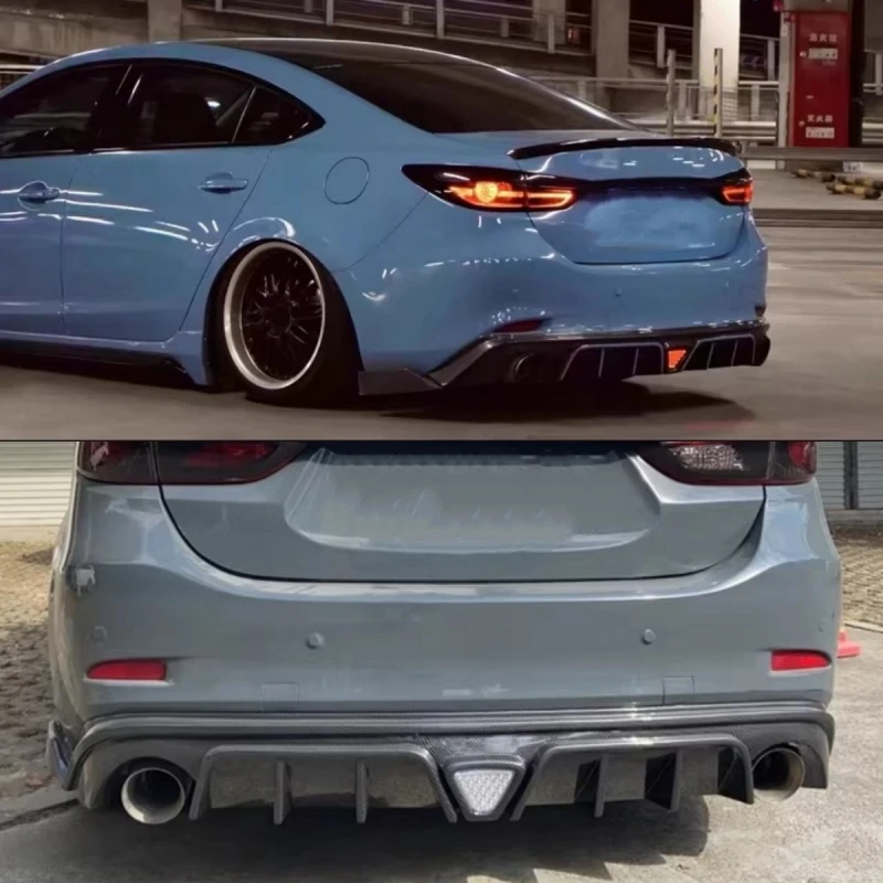 Labio trasero para Mazda6 ATENZA 2014-2023 nuevo estilo modificado negro mate brillo negro patrón de fibra de carbono alerón trasero - imagen 4