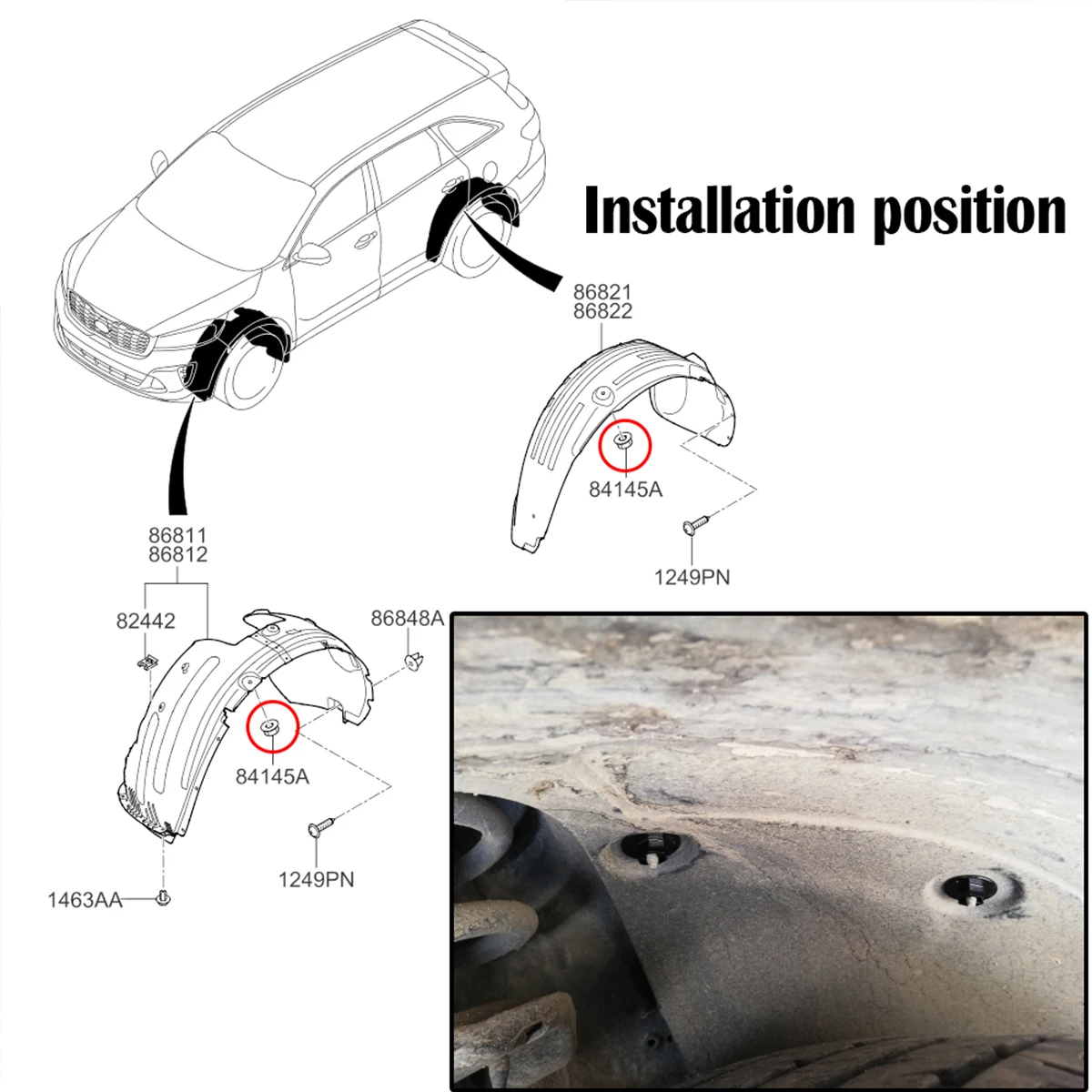Revestimiento de guardabarros