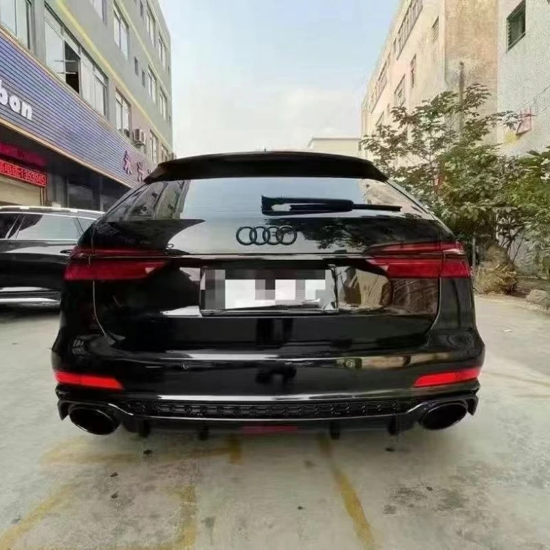 Difusor trasero RS6 para Audi A6 Avant C8 S-Line con tubo escape - imagen 2