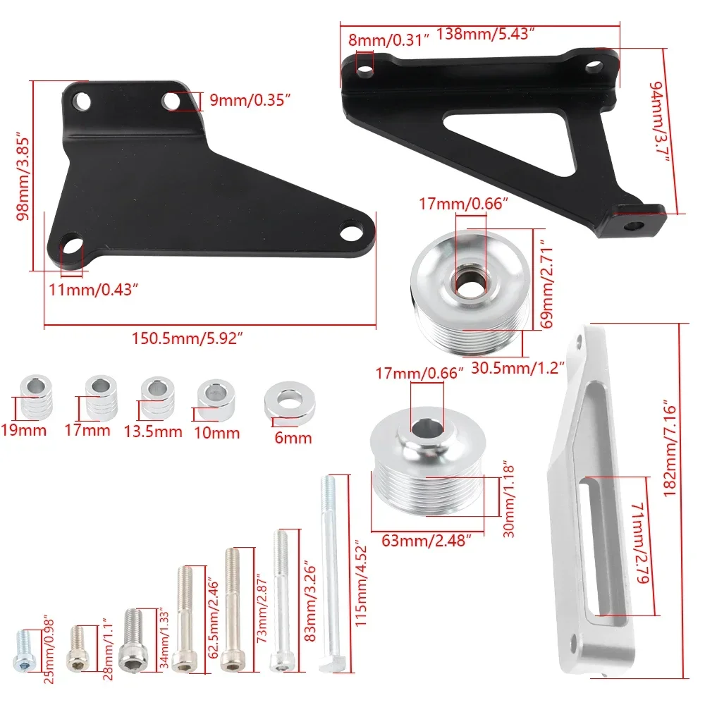 Kit eliminador poleas climatización dirección asistida Honda K20/K24 - imagen 2