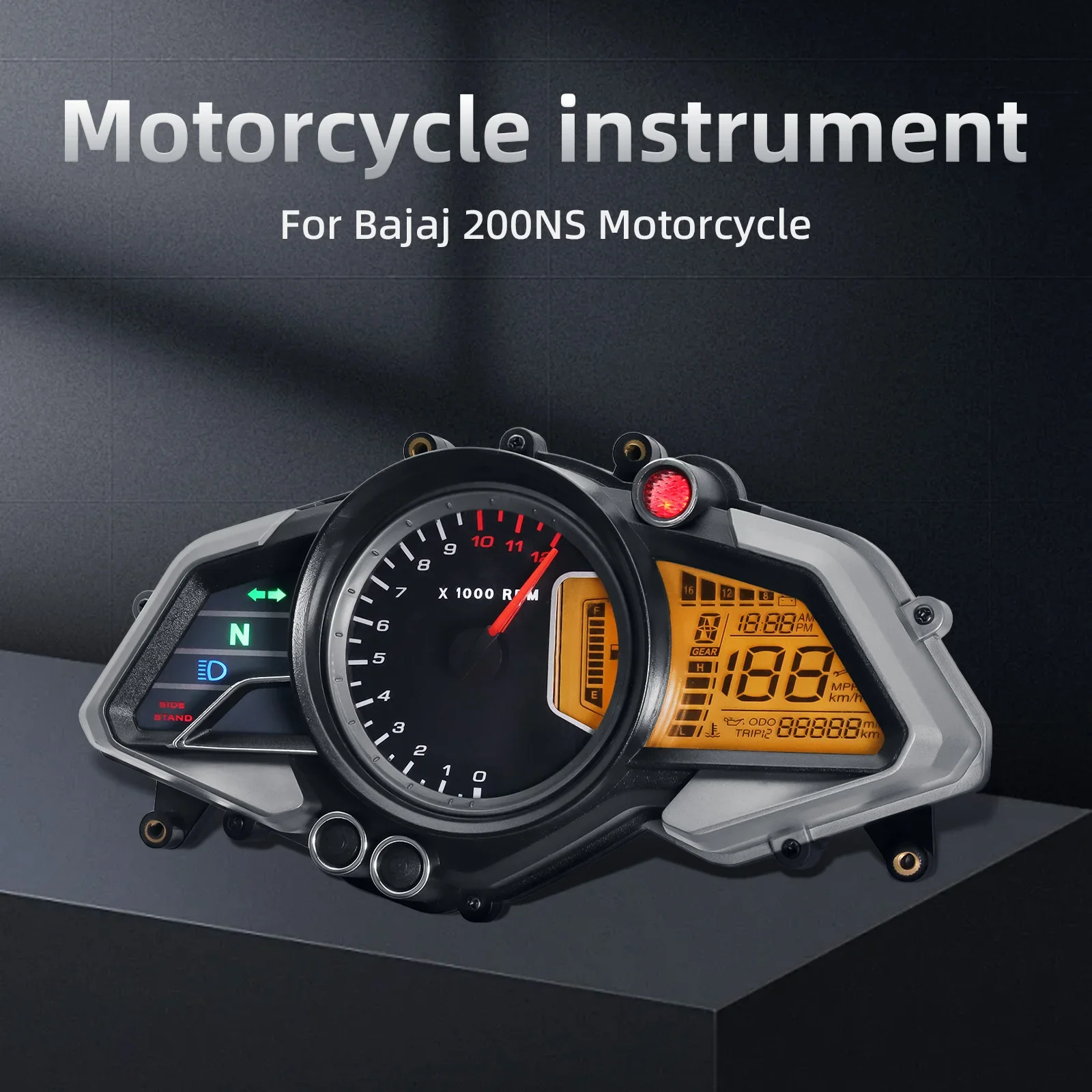 Velocímetro electrónico negro para Bajaj Pulsar 200NS