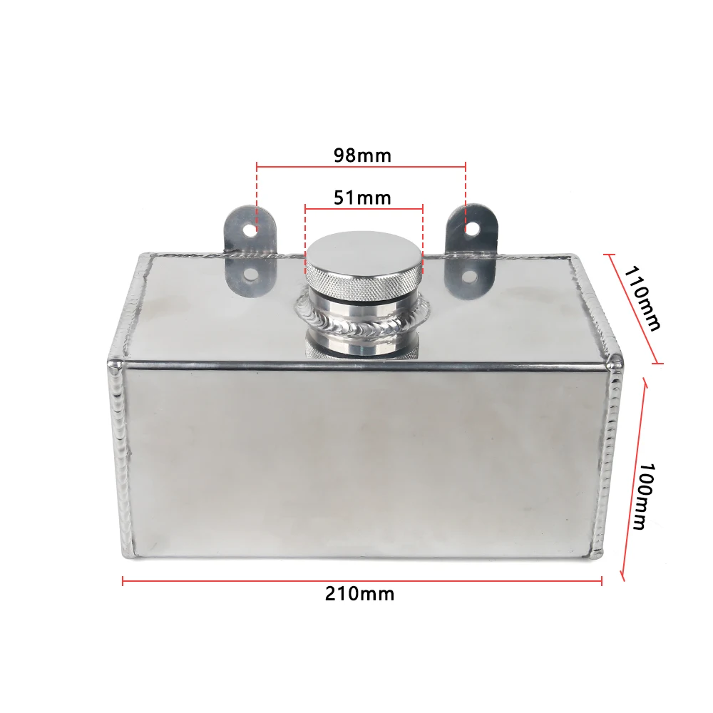Depósito limpiaparabrisas universal de aluminio 2L con tapa para coche - imagen 4