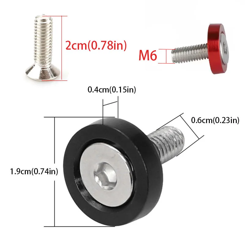 Kit de arandelas de guardabarros multicolor M6 para coches JDM Racing - imagen 3