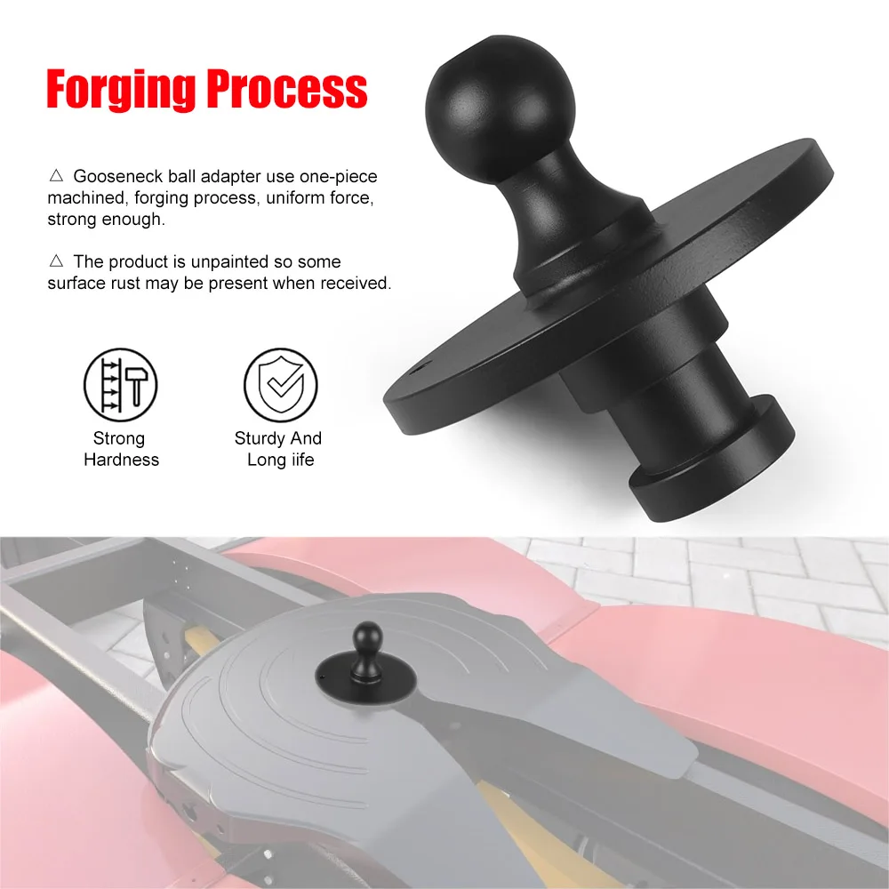 5o enganche de rueda 2-5/16” Adaptador de 5a rueda a cuello de cisne 30k lbs. Carga máxima para remolques y tractores tipo cuello de cisne con quinta rueda - imagen 3