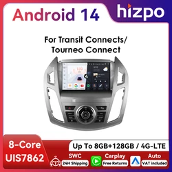 Autoradio 2DIN Android Auto CarPlay Ford Transit Connect 2013-2018