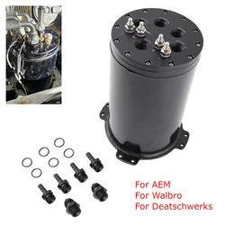 Tanque sobretensión aluminio 2.8L puerto 8AN negro – Walbro AEM