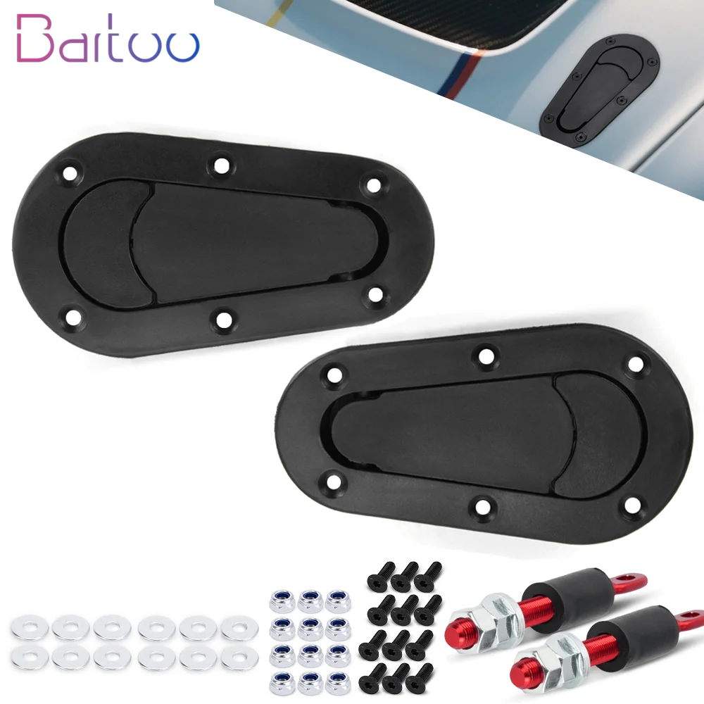 Kit bloqueo capó Universal negro ENL031 – Pasador motor racing 2 uds.