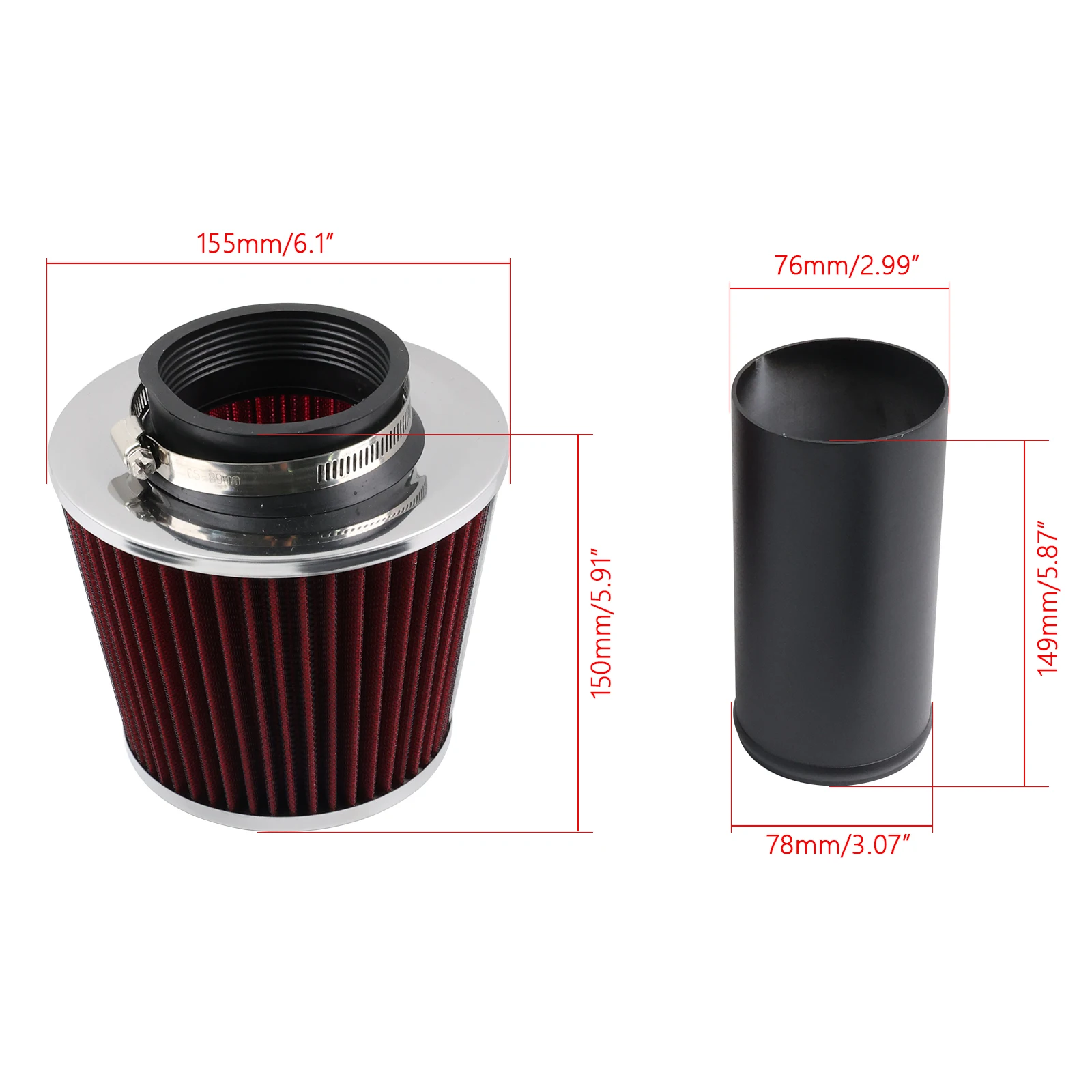 Kit de admisión directa corta para VW Golf IV, Jetta, Beetle y Audi TT - imagen 5