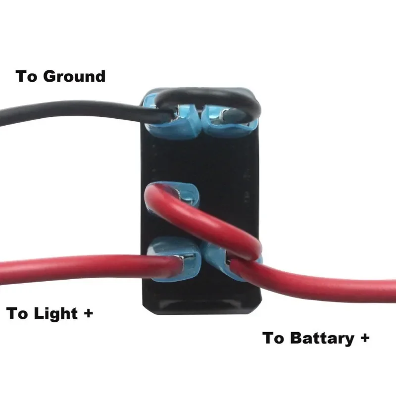 Interruptor basculante para limpiaparabrisas LED azul, 12 V 20 A - imagen 2