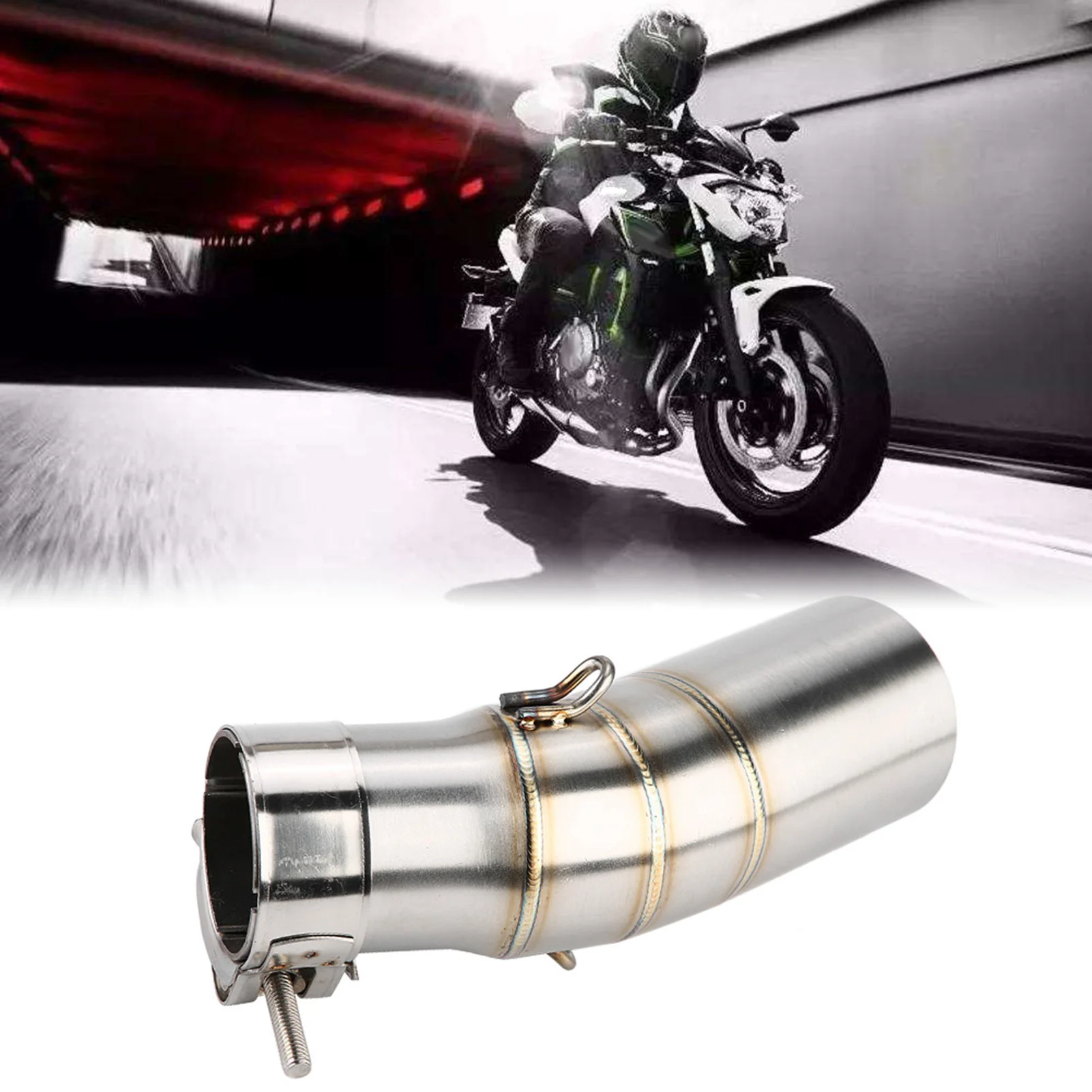 Tubo intermedio de escape de acero inoxidable para Kawasaki Ninja 400 - imagen 4