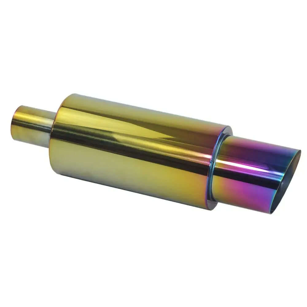Silenciador escape universal racing acero inox salida inclinada