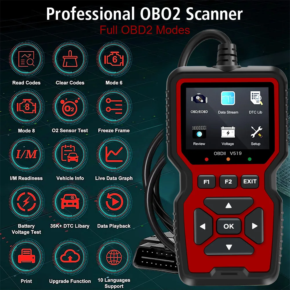 Escáner OBD2 ELM327 para lectura de fallos y datos del motor - imagen 2