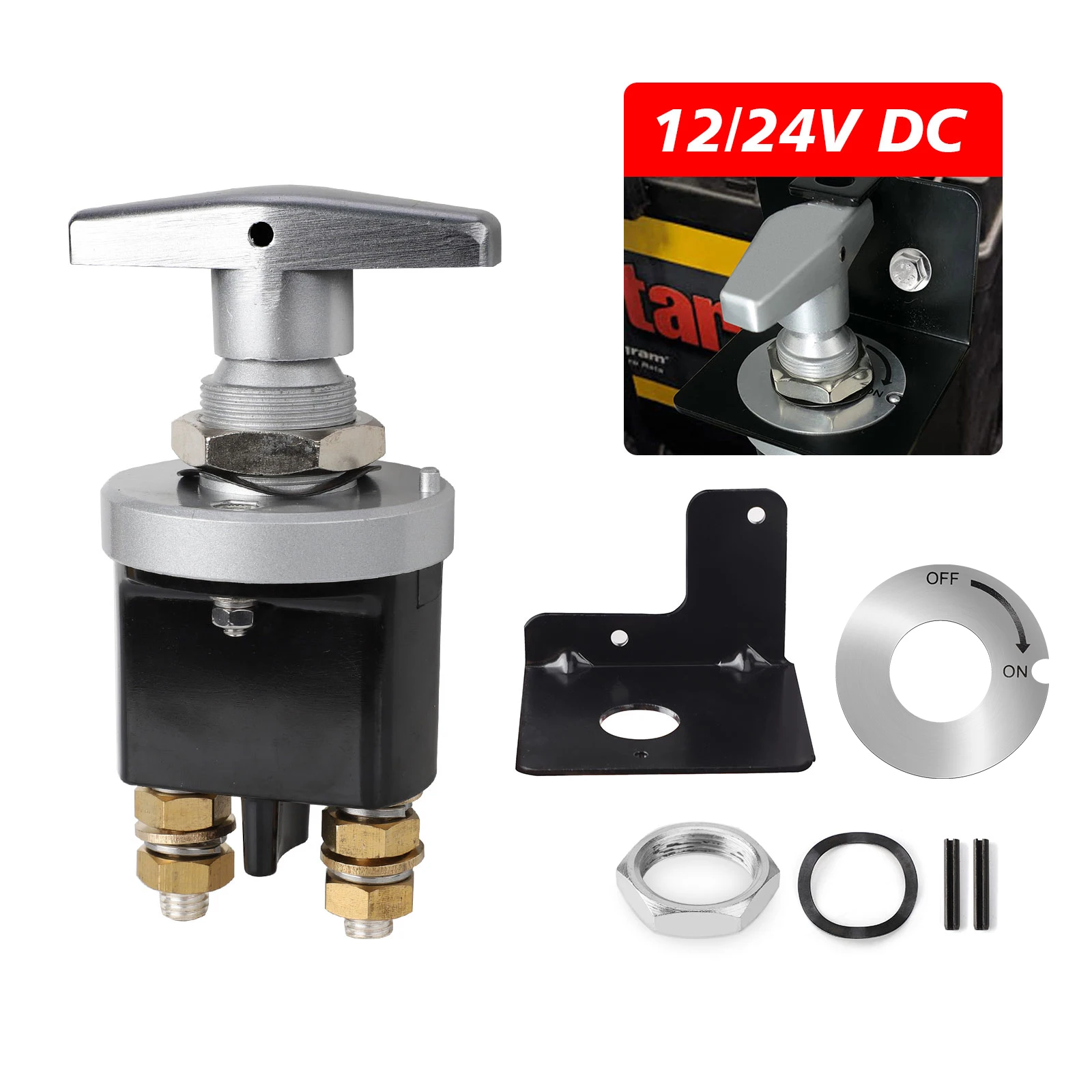 Desconectador de batería 250A con cerradura para autocaravana y camión - imagen 2