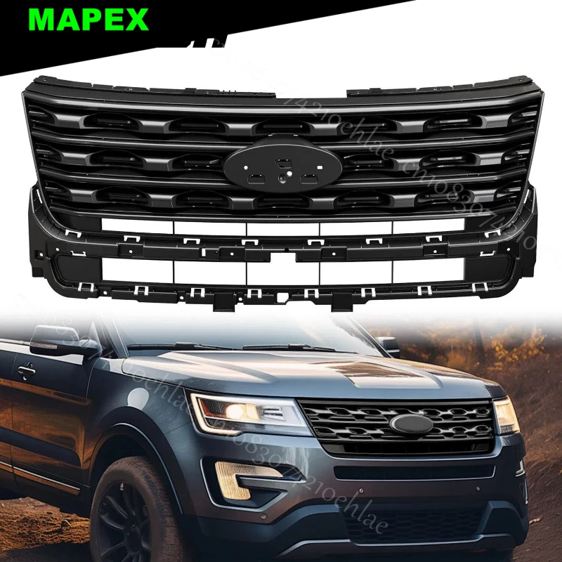 Parachoques delantero Ford Explorer 2016-2017 negro brillante