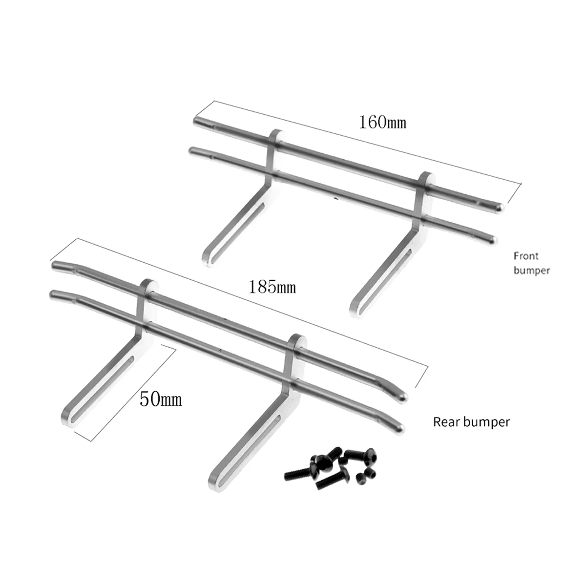 Parachoques delantero metálico para RC Crawler SCX10 TRX4 Axial - imagen 3