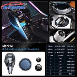 Juego de 4 piezas de perilla de engranaje de cristal, accesorios interiores de coche para BMW X5 G05 /X6 G06/ X7 G07/Z4 G29 2009- 2023
