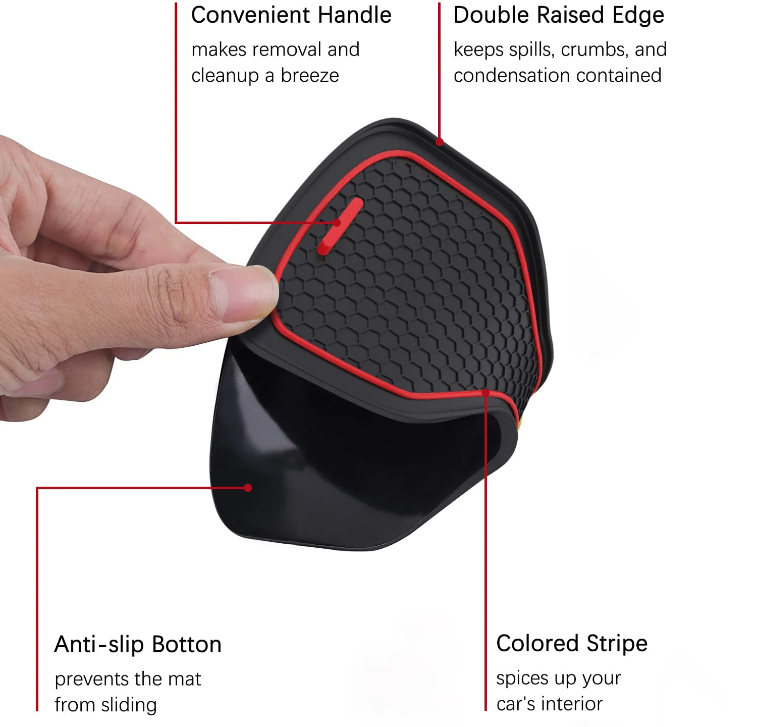 Posavasos antideslizantes para Honda Accord 2017-2022 - imagen 3