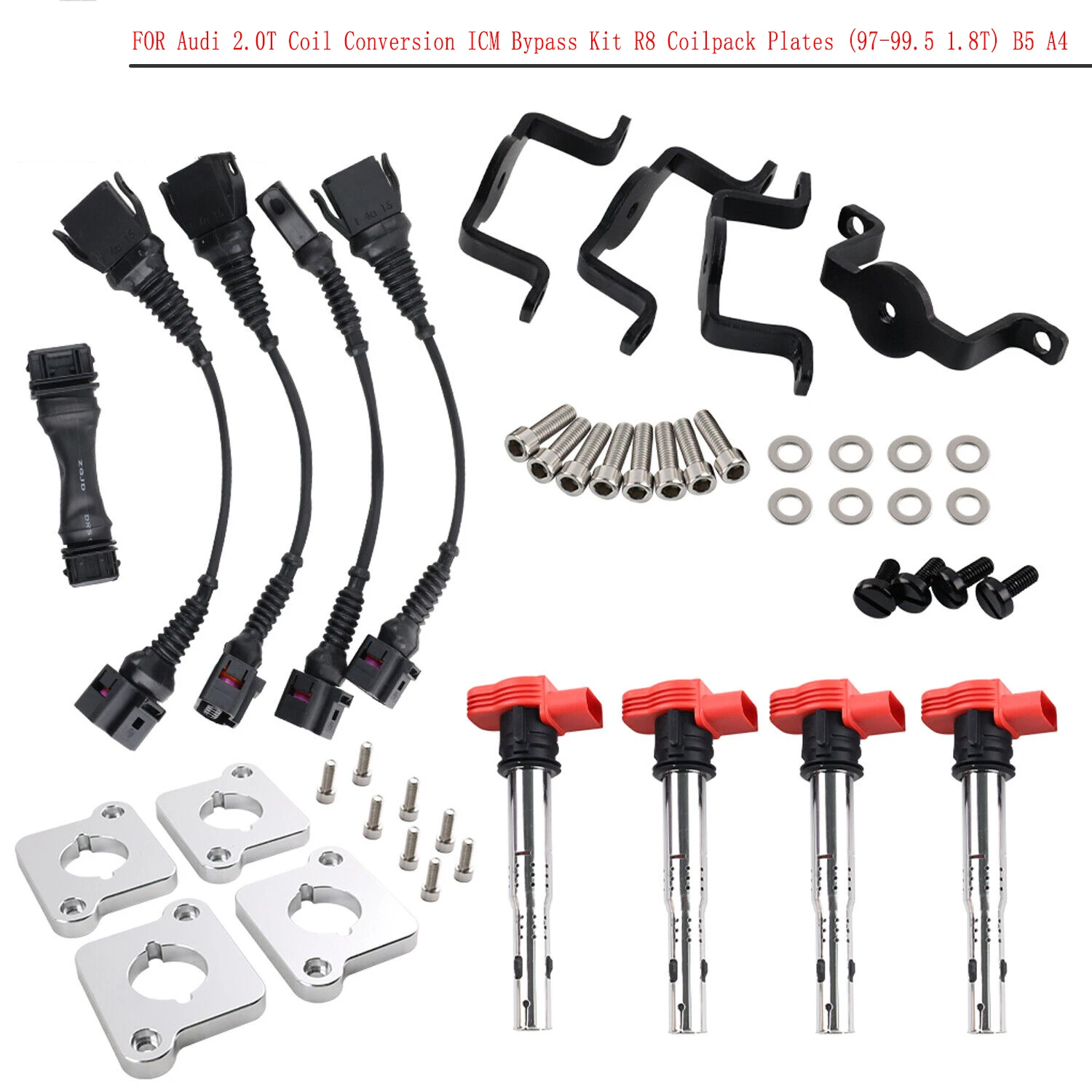 Audi 06E905115F kit conversión bobinas R8 derivación ICM – A4 B5 1.8T - imagen 3