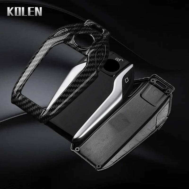 Funda llave BMW fibra de carbono ABS con pantalla LED – G30/G11 - imagen 5