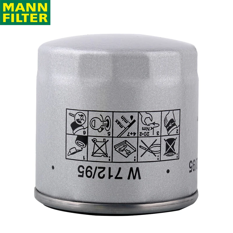 Filtro aceite MANN FILTER W712/95 compatible VW Audi Skoda - imagen 3