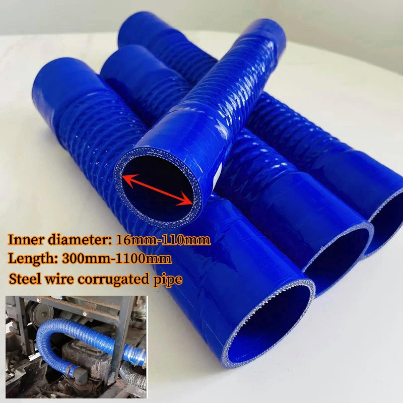 Manguera silicona azul con acero para intercooler y radiador alta presión - imagen 5