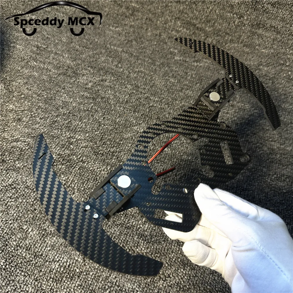 Palanca de cambios de fibra de carbono, paletas de cambio magnéticas para volante de coche, botón deportivo, soporte de botón de crucero para Toyota Yaris Vios - imagen 2