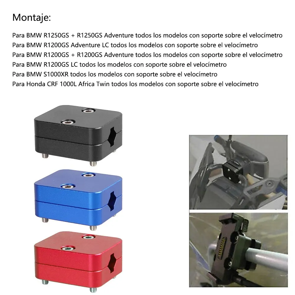 Soporte GPS para móvil de aluminio BMW R1200GS/R1250GS - imagen 4