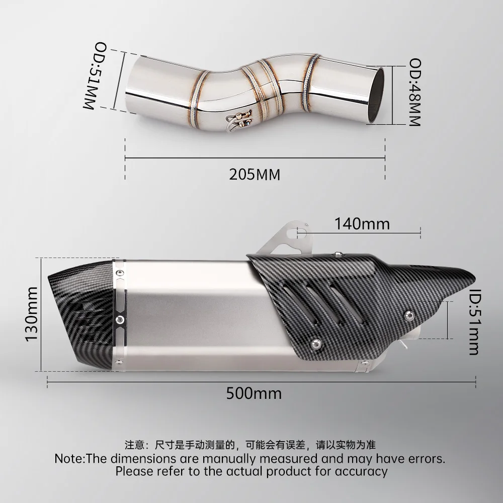 Silenciador deportivo de escape 51 mm para Benelli TRK 502X 2018-2021 - imagen 4