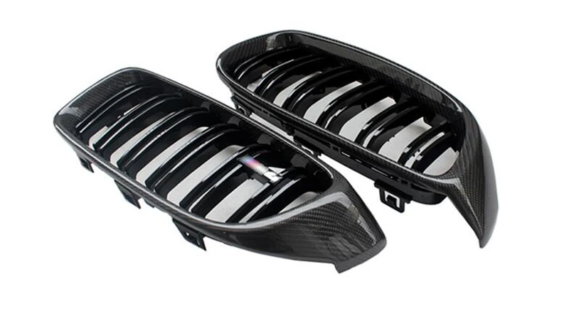 Rejilla delantera parachoques fibra de carbono BMW M3/M4 tuning - imagen 2