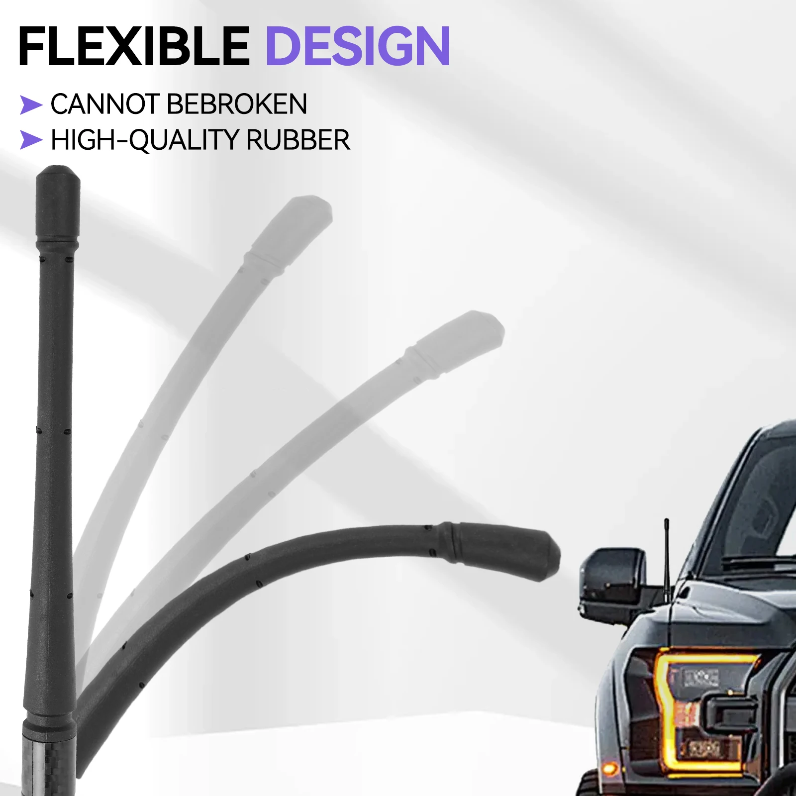 Antena corta de techo FM de 7 pulgadas para Jeep Wrangler JK/JL - imagen 2