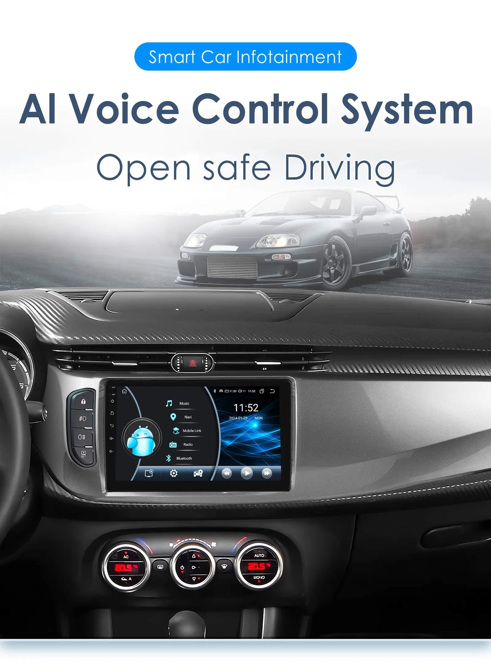 Autoradio Android Hizpo para Alfa Romeo Giulietta con GPS y CarPlay - imagen 3