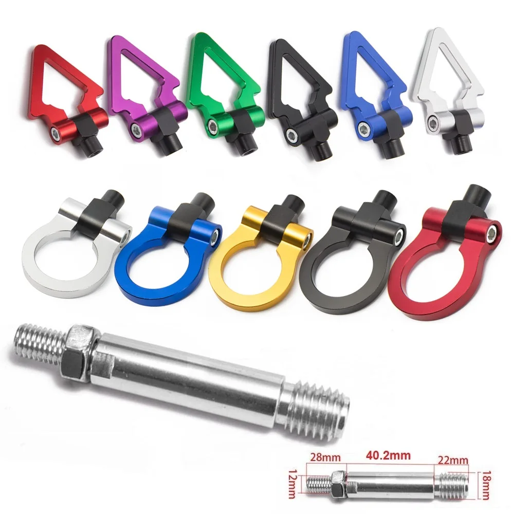 EPMAN Tow Hook Japan Model Car Auto Trailer Tow Hook Ring Eye Front Rear Aluminum For Honda Fit 2009 EP-RTHLPH002 - imagen 2