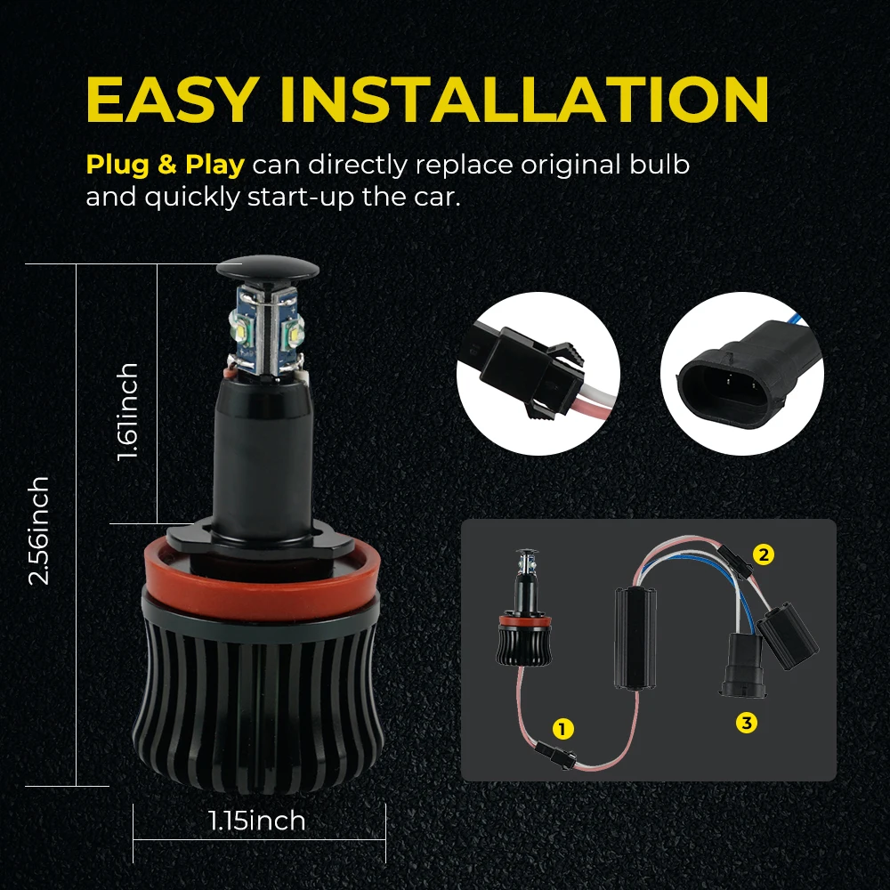 Bombillas LED Angel Eyes Halo para BMW E90/E92/E93 328i/335i - imagen 3