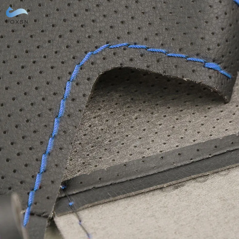 Funda de volante en cuero perforado para Toyota RAV4, Yaris y Vios - imagen 3