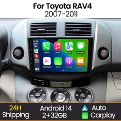 MEKEDE Radio multimedia Android 14 para Toyota RAV4 2005-2013