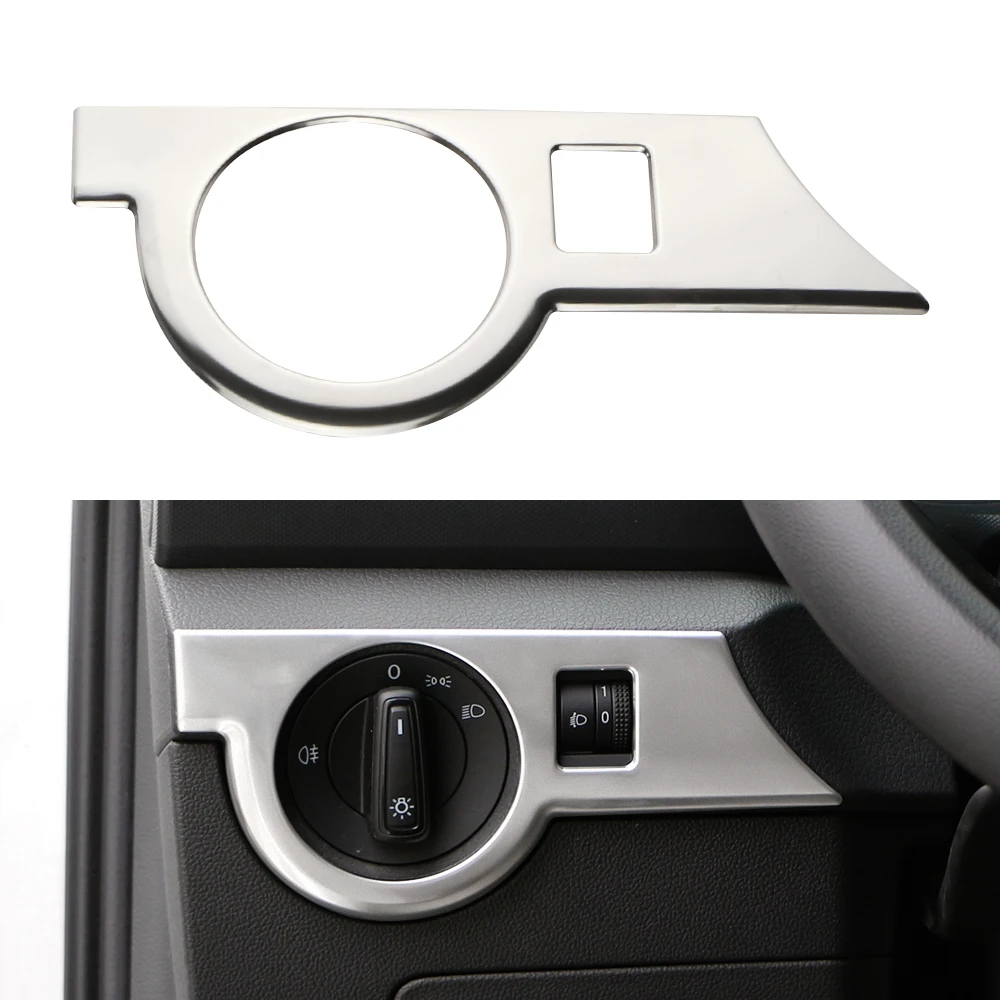 Embellecedor de acero inoxidable del mando de luces VW T-Cross - imagen 2