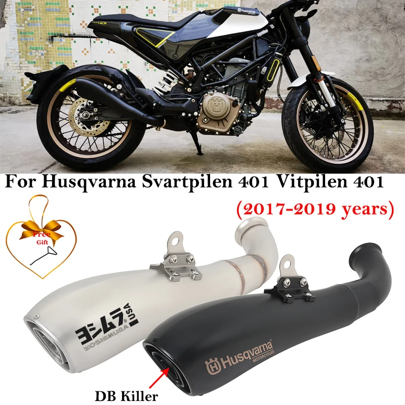 Husqvarna 401 Svartpilen Vitpilen sistema escape silenciador 2017-2019