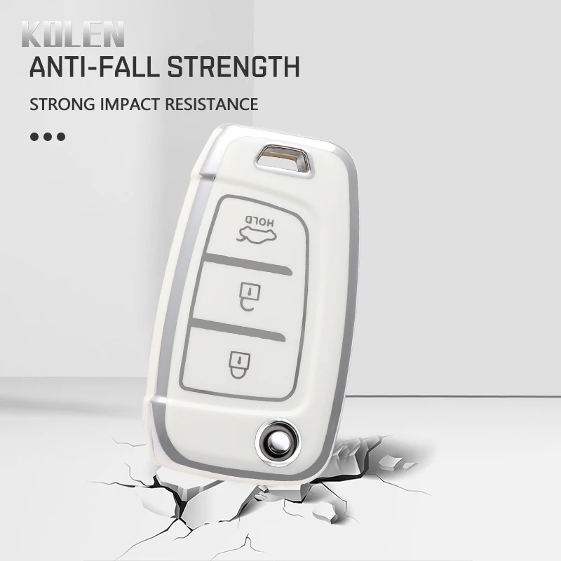 Nueva funda de TPU para llave de coche, carcasa para Hyundai Elantra Solaris I30 I35 I40 IX35 Sonata Santa Fe Tucson Verna Celesta Accent - imagen 4