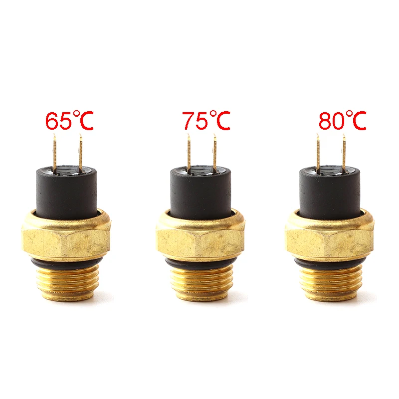 Termocontacto de radiador M16 65/75/80 °C para moto, ATV y scooter