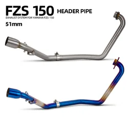 Colector escape inoxidable 51mm Yamaha FZS150 Fazer 150 deportivo