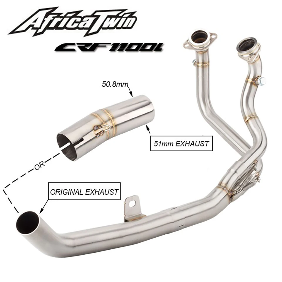 Sistema de escape para motocicleta, tubo de enlace de cabecera para HONDA CRF1100 CRF1100L AFRICA TWIN crf 1100l, años 2020 a 2023 - imagen 2