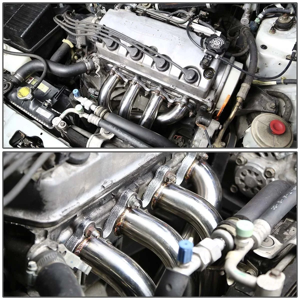 Honda Civic D15 colector de escape inox para 88-00 (EJ/EG/EH/EK) - imagen 2