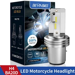 Bombilla LED BEVINSEE BA20D Hi/Lo para moto Honda Kawasaki Yamaha