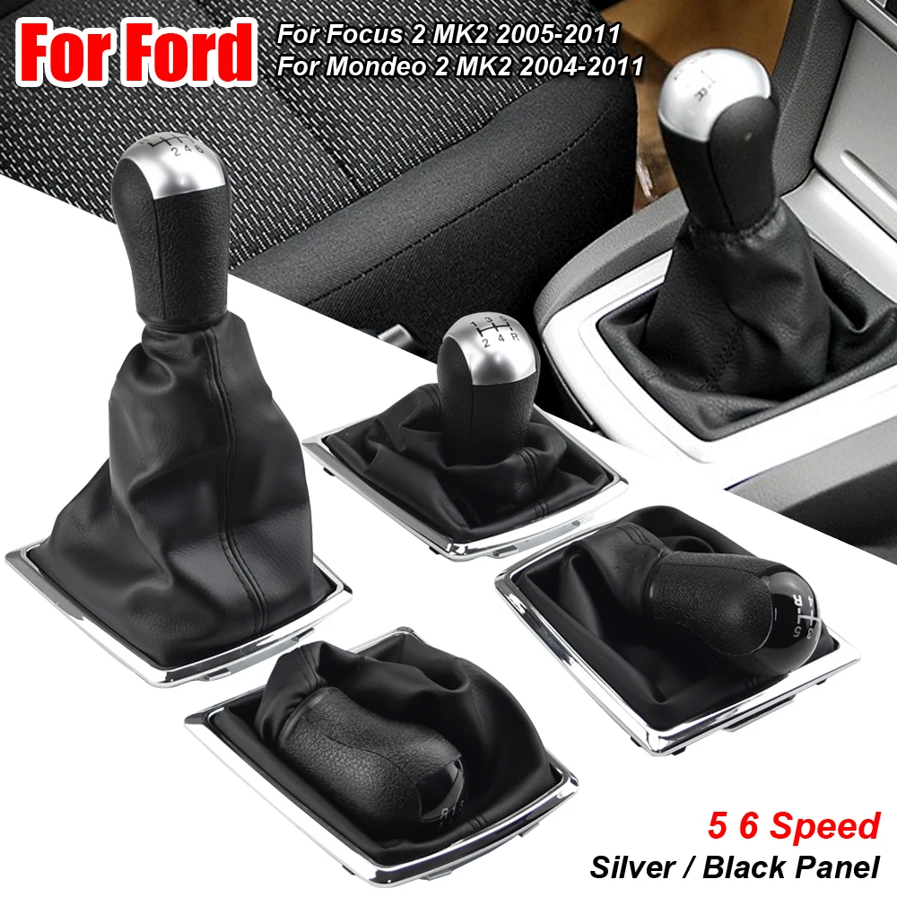 Pomo de cambio 5 velocidades con funda para Ford Focus II 2005-2011 - imagen 4