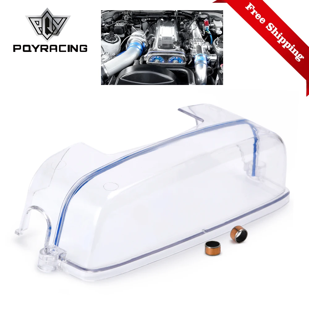 Correa de distribución de polea Turbo, cubierta transparente para 2JZ Toyota Supra Aristo JZZ31 JZA80 JZS147 JZX91 Lexus SC300 IS300, envío gratis