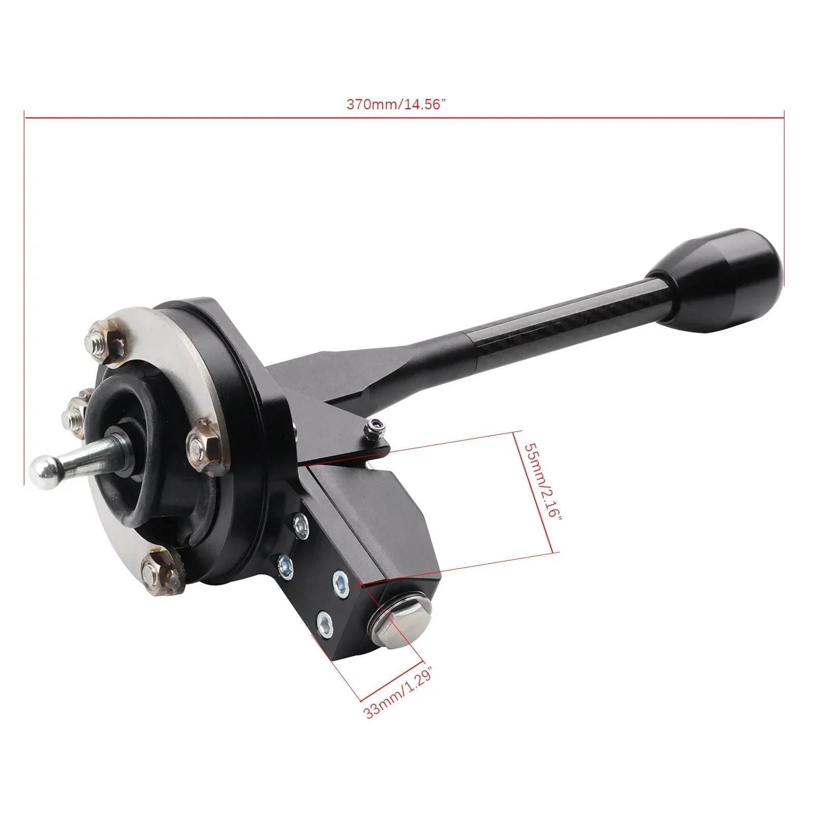 Palanca de cambios短 R32 R33 aluminio anodizado negro