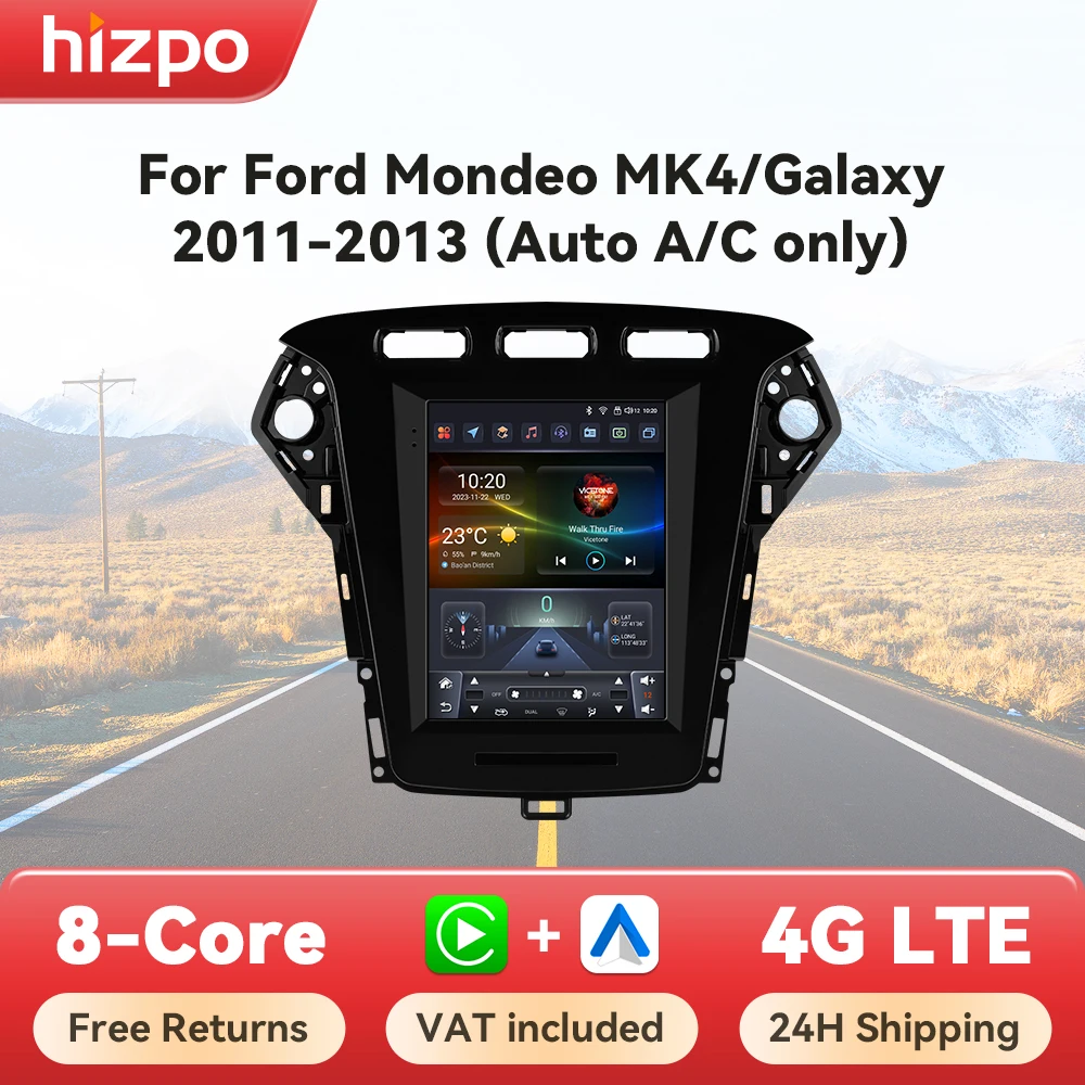 Hizpo reproductor multimedia con GPS para Ford Mondeo Mk4 – CarPlay