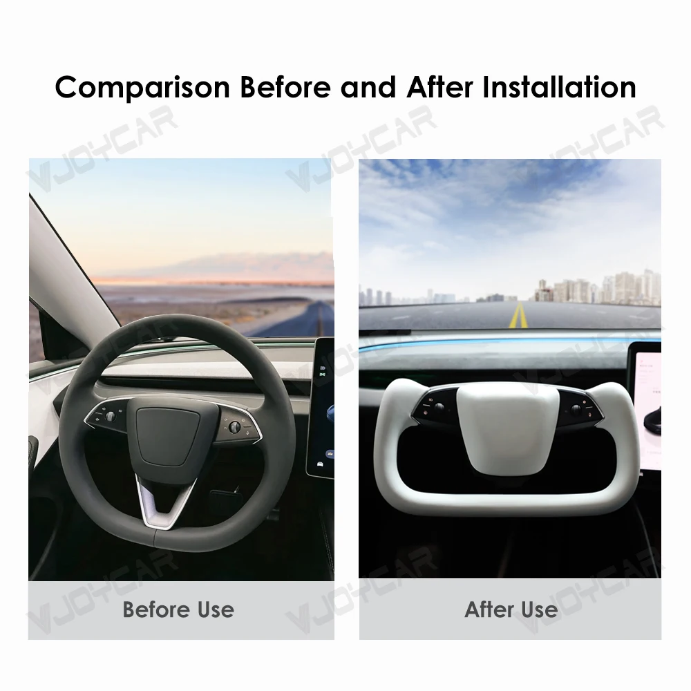 Volante deportivo calefactable Vjoycar 3 para Tesla Model Y Juniper - imagen 3